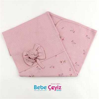 Battaniye... Çiçekli Fiyonklu Penye