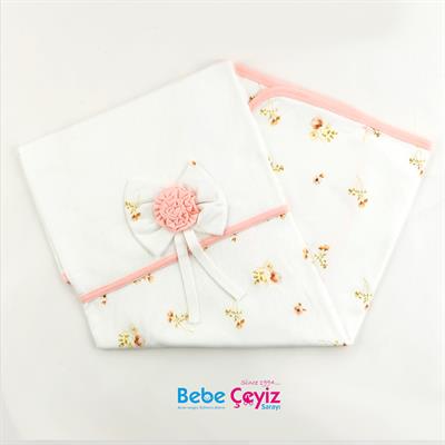 Battaniye... Çiçekli Fiyonklu Penye