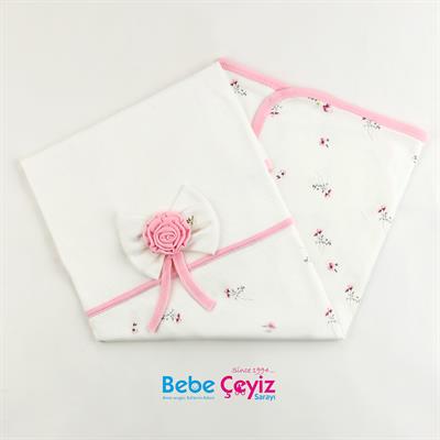 Battaniye... Çiçekli Fiyonklu Penye