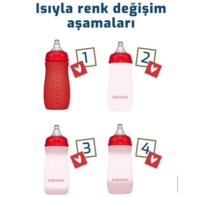 Bebedor Isıyla Renk Değiştiren Cam Biberon 260ml (6Ay+)