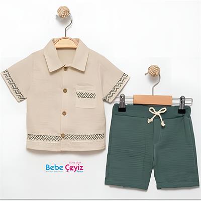 Takım...2li Etnik Nakış Desenli