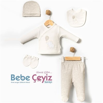BEBİTOF Balonlu Filler ve Ayı 5li Hastane Çıkışı ( Mavi )