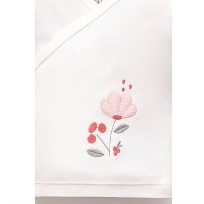 BEBİTOF Çiçekli Nakış 5li Hastane Çıkışı ( Pembe )