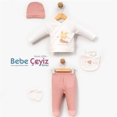 BEBİTOF Etekli Tavşanlar 5li Hastane Çıkışı ( Mürdüm )