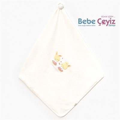 BEBİTOF Etekli Tavşanlar Battaniye Kapitone
