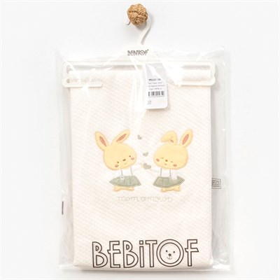 BEBİTOF Etekli Tavşanlar Kapitone Battaniye ( Yeşil )