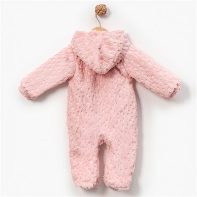BEBİTOF Welsoft Kapşonlu Tulum ( Pembe )