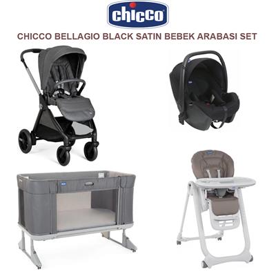 Bellagıo Black Satın +  Polly Magic L.BROWN PR + Korry Essential Syah + Next2me Forever Co Sleeping Cot Moon Grey