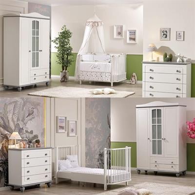 Beşik...Bambino Büyüyen Beşik Beyaz Kuzulu