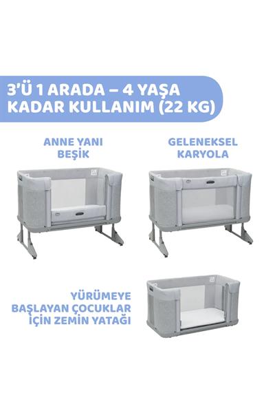 Chicco Next2me Forever Anne Yanı Beşik Co Sleeping Cot Ash Grey