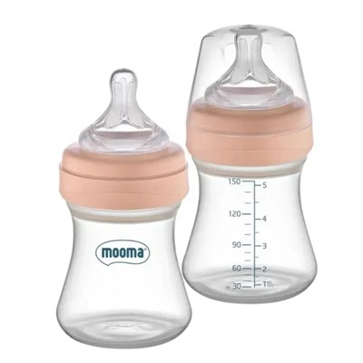 MOOMA Kindy Biberon Yavaş Akış 150 ML Gül ( 0-6 Ay )