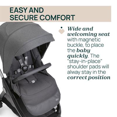 Chicco Bellagio Bebek Arabası(Otomatik Katlanır) Black Satin