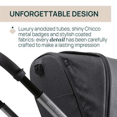 Chicco Bellagio Bebek Arabası(Otomatik Katlanır) Black Satin