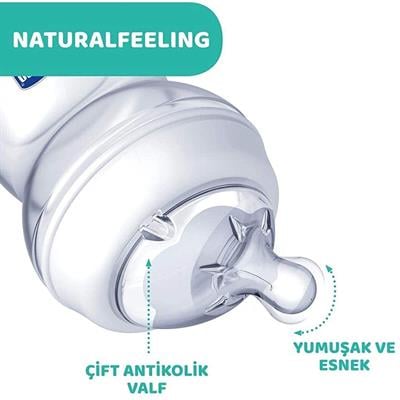CHİCCO Natural Feeling PP Biberon 6 Ay + 330ML