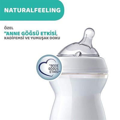 CHİCCO Natural Feeling PP Biberon 6 Ay + 330ML