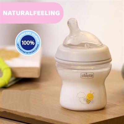 Chicco Natural Feeling Silikon Emzikli Pp Biberon Desenli 150 Ml 0+ Ay Yeni