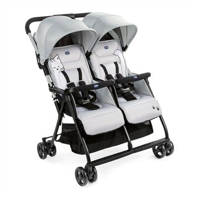 Chicco Ohlala 2 Twin Ultra Hafif Ikiz Bebek Arabası Silver Cat