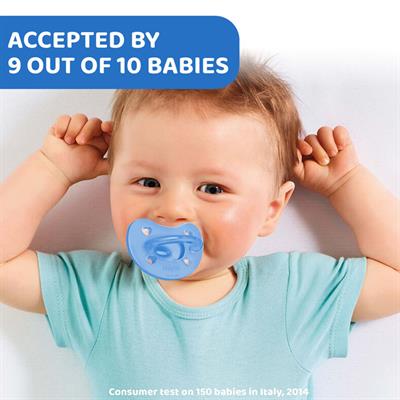 Emzik...Physıo Soft Scoother L.Blue 6-16m 2pcs