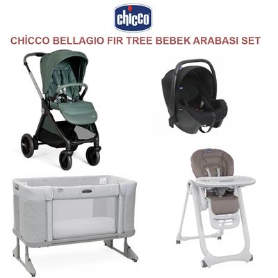 Chicoo Bellagıo Fır Tree+Korry Essential Syah +Polly Magic L.BROWN PR + Forever Cosleeping Cot Ash Grey Set