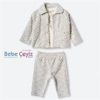 CİCCİM BABY 3lü Takım Jakarlı Ay Yıldız