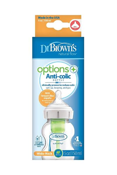 Dr. Browns Geniş Ağız Antikolik Options PP Biberon 150ml (0Ay+)