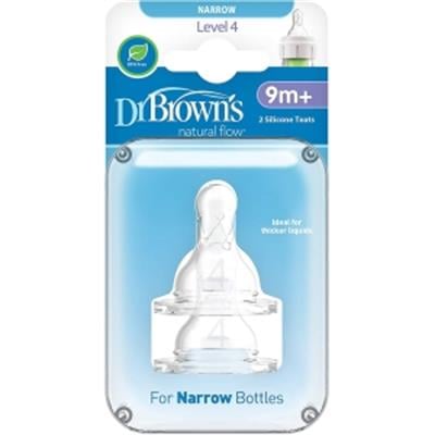 Dr. Browns Options+ Dar Ağız 4.Aşama Biberon Emziği İkili