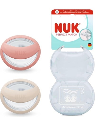 Nuk Perfect Match 2li 0-6 ay Bej/Kırmızı