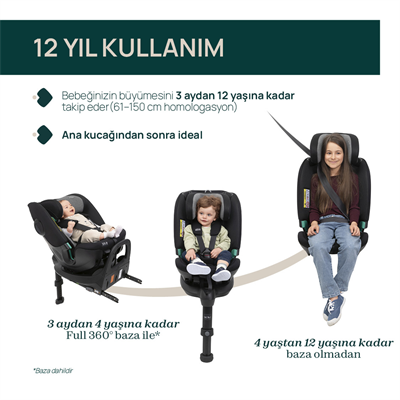 Chicco Fullseat 360 i-size Oto Koltuğu  Black Satın