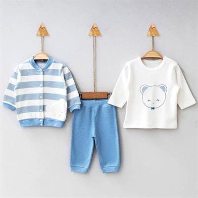 GAYE BEBE Çizgili Üçlü Takım