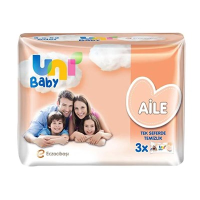 UNI BABY Aile 3lü Islak Mendil ( 52x3 )