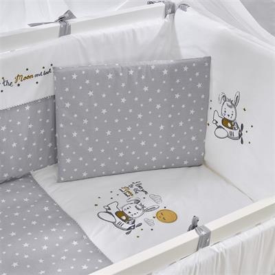 Beşik...Kral 60*120(Beyaz+Moon Gri+Yatak+Cibinlik)