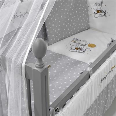 Beşik...Kral 60*120(Gri+Teks Gri+Yatak+Cibinlik)