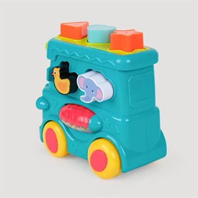 LETS BE CHİLD Renkli Bloklar Sevimli Oyuncak Otobüs