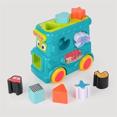 LETS BE CHİLD Renkli Bloklar Sevimli Oyuncak Otobüs