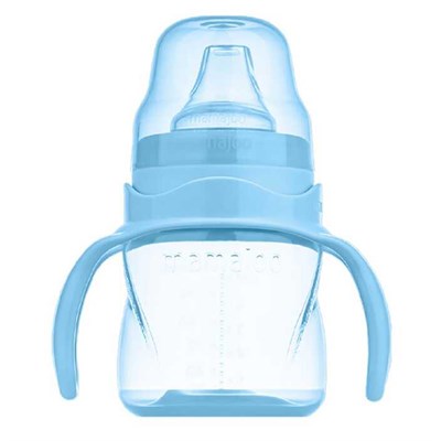 MAMAJOO Akıtmaz Alıştırma Bardağı 160 ML ( Pow Blue ) ( 6 Ay+ )