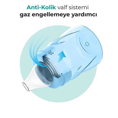MAMAJOO Akıtmaz Alıştırma Bardağı 160 ML ( Pow Blue ) ( 6 Ay+ )