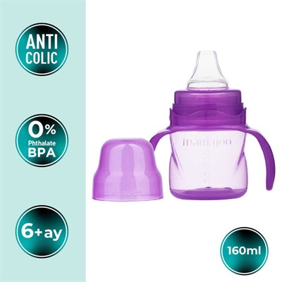 MAMAJOO Akıtmaz Alıştırma Bardağı  160 ML ( Mor ) ( 6 Ay+ )