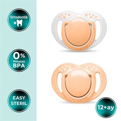 MAMAJOO Damaklı 2li Emzik Set ( Powder Blush ) ( 12 Ay+ )