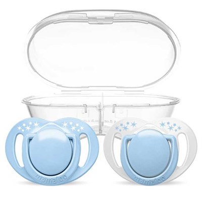 MAMAJOO Damaklı Emzik Seti ( Powder Blue) ( 12 Ay+ )
