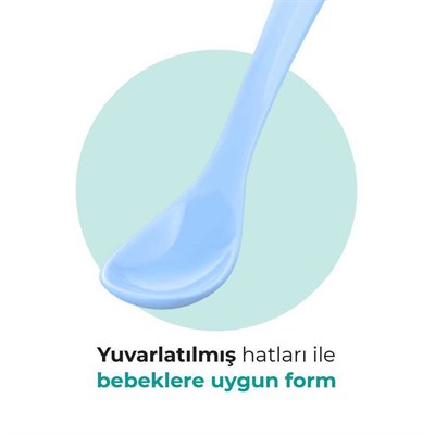 MAMAJOO Kaşık & Çatal Seti ( Pow Blue)  ( 6 Ay+ )