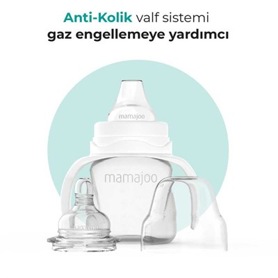 MAMAJOO Kulplu Alıştırma Biberonu  160 Ml ( 6ay+ )