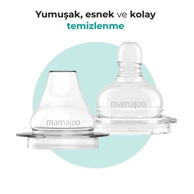 MAMAJOO Kulplu Alıştırma Biberonu  160 Ml ( 6ay+ )
