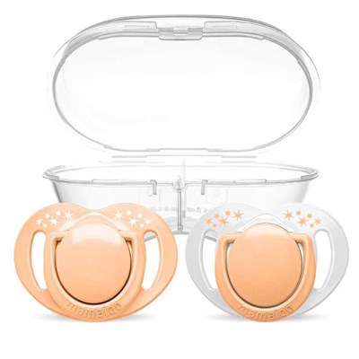 MAMAJOO Ortodontik 2li Emzik Seti ( Pow Blush ) ( 0 Ay+ )
