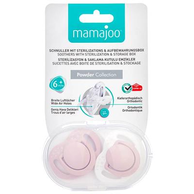 Mamajoo Powder Pink Silikon Emzik 2 Li (6 Ay+)