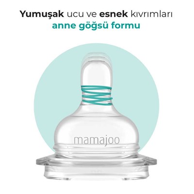 Mamajoo Silikon Biberon Emziği İkili XL 12 Ay+