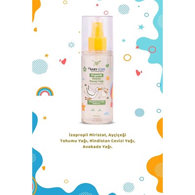 BABYICON Organik Vegan Masaj Yağ ( 150 ml ) 