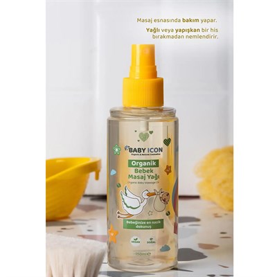 BABYICON Organik Vegan Masaj Yağ ( 150 ml ) 