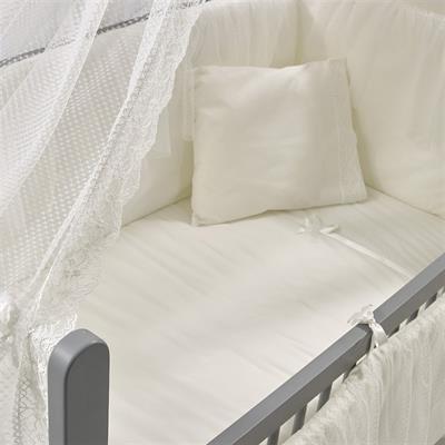 Meltem Smart Mia Anne Yanı Ahşap Sallanır Beşik Gri Ekru (60x120)