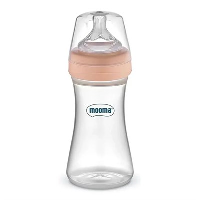 MOOMA Biberon Kindy Hızlı Akış Gül 250 ML ( 18+ Ay )