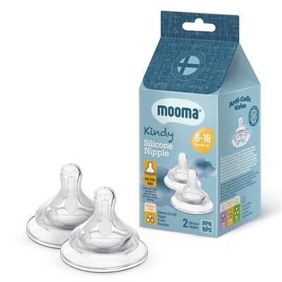 Mooma Kindy Antikolik Biberon Emziği Orta Akış (6-18 Ay)